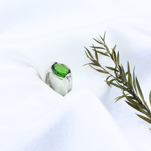 Buy Green Stone Silver Rings Online in Pakistan