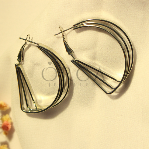 SILVER CRUSHED EARRINGS