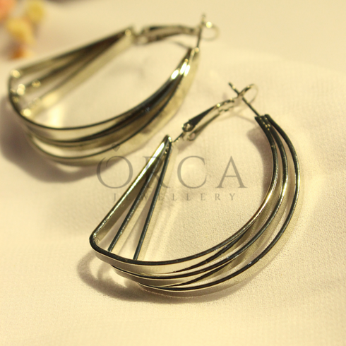SILVER CRUSHED EARRINGS